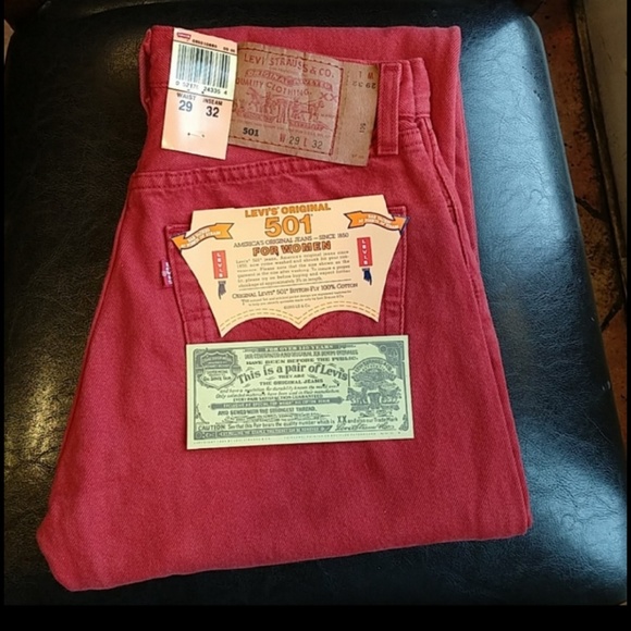 Levi's Denim - Vintage Red Buttonfly Levi’s 501 Women Levi's Denim - Vintage Red Buttonfly Levi’s 501 Women